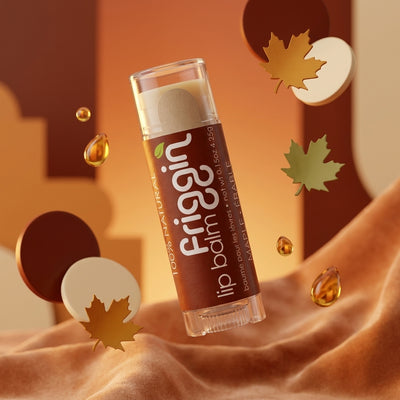 Maple handmade natural lip balm packaging and tube.